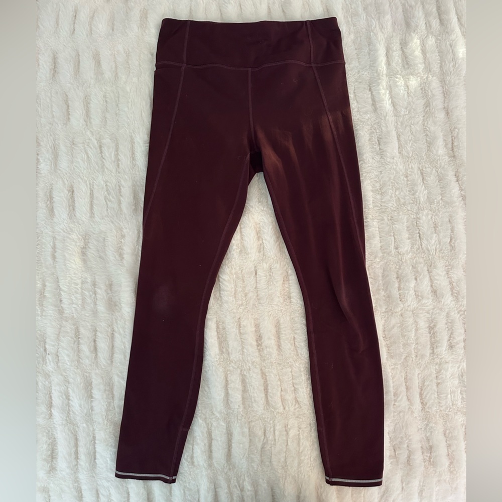 Athleta Burgundy Leggings Size S